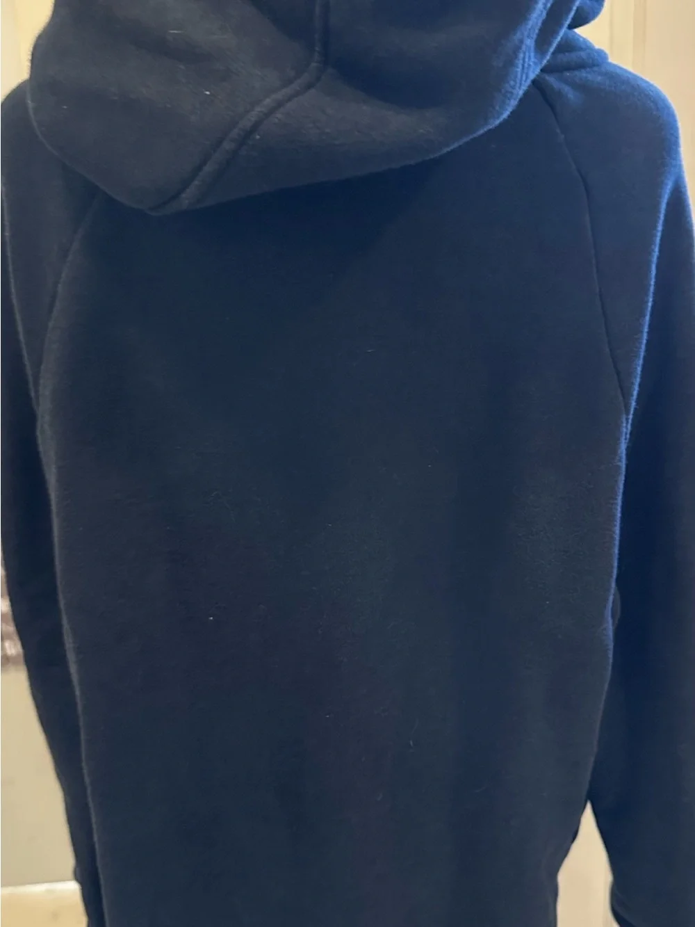 Nike Women's Black Cowl Neck Sweatshirt with Silver Dot Logo